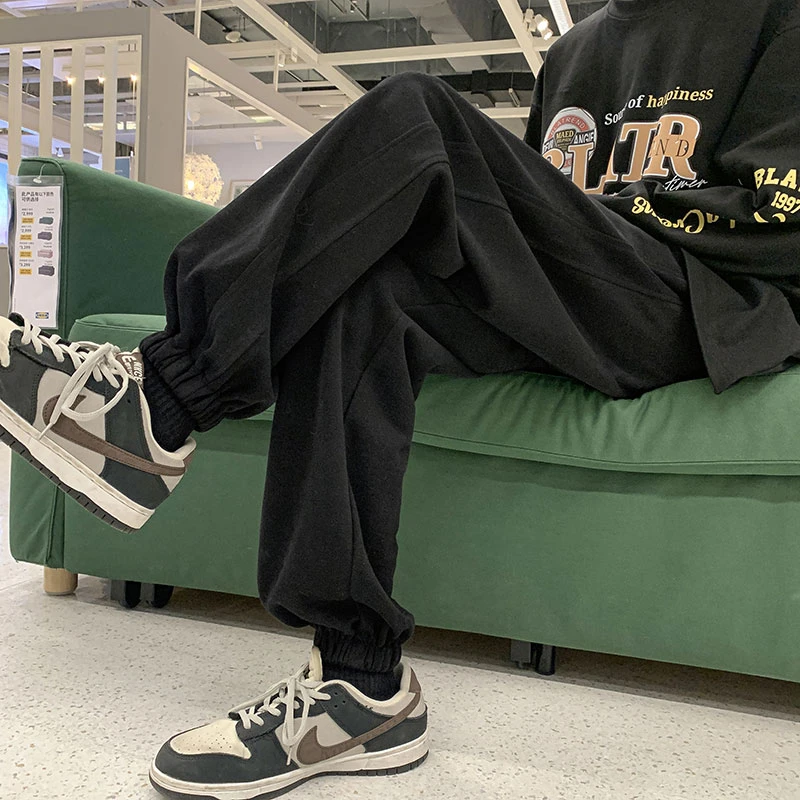 春秋新款男女秋冬情侣港风卫裤宽松痞帅束脚百搭学生休闲运动长裤