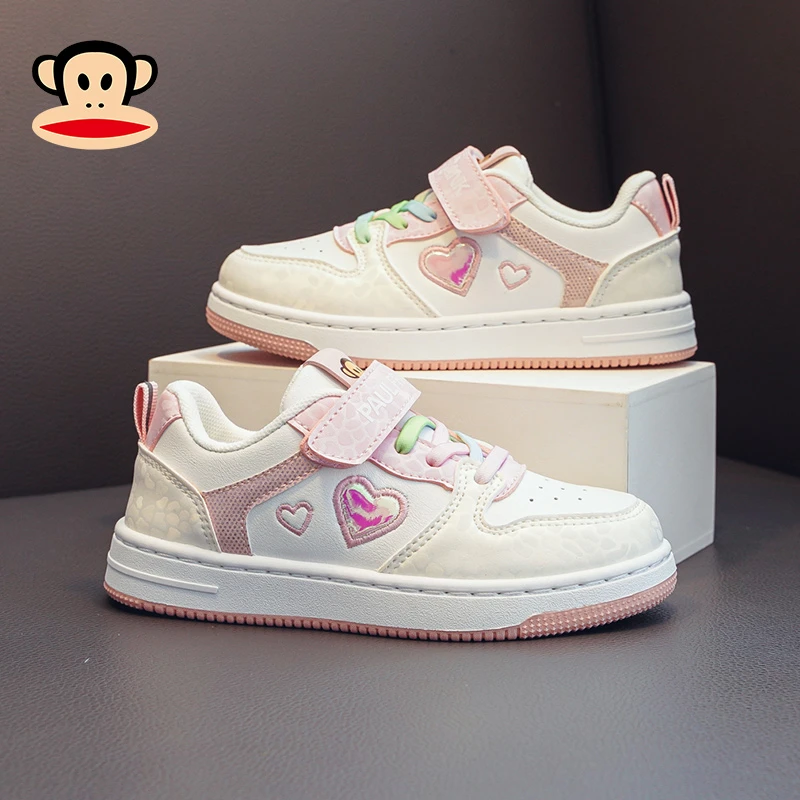 paul frank/大嘴猴女童板鞋春秋小学生休闲百搭小白鞋儿童运动鞋