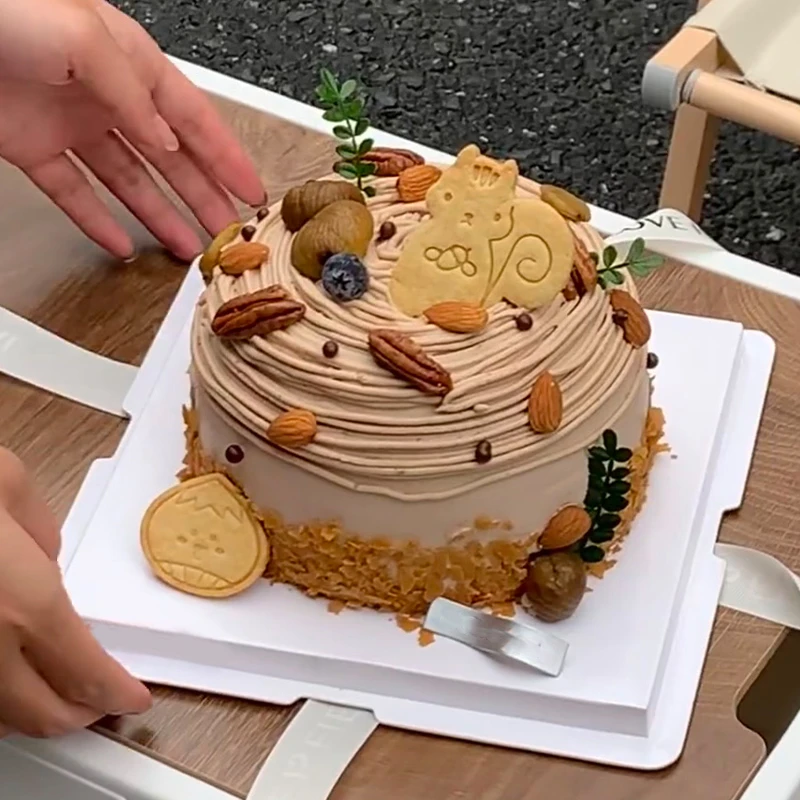栗子生日蛋糕板栗秋季甜品下午茶小蛋糕新鲜抖音附近同城配送上门