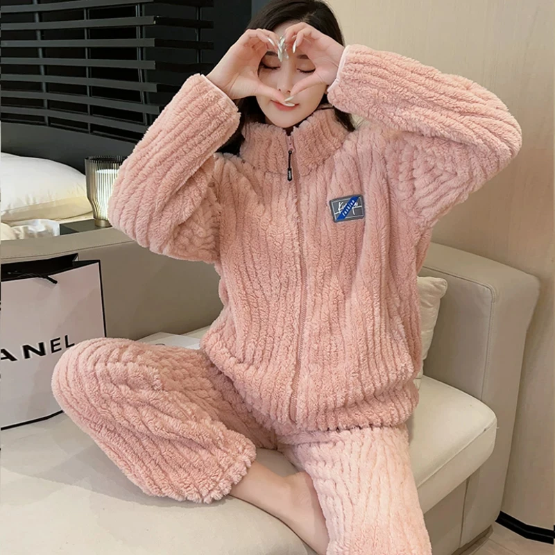 活动专属睡衣女款爆款情侣套装可外穿加厚居家情侣两件套外出洋气