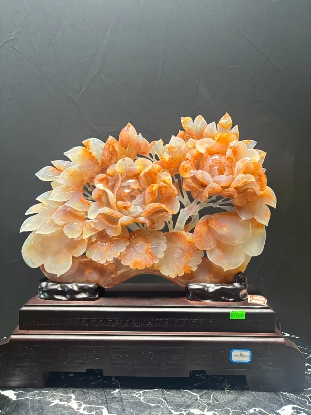 花开富贵国色天香百花之王牡丹花开高档家居摆件