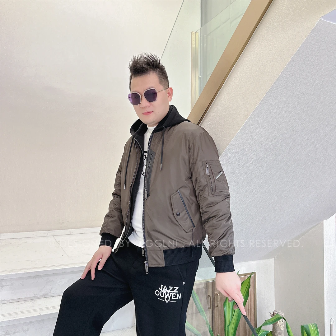 冬季款OD双层拉链多口袋男士高档奢侈品男款加倍保暖户外羽绒服