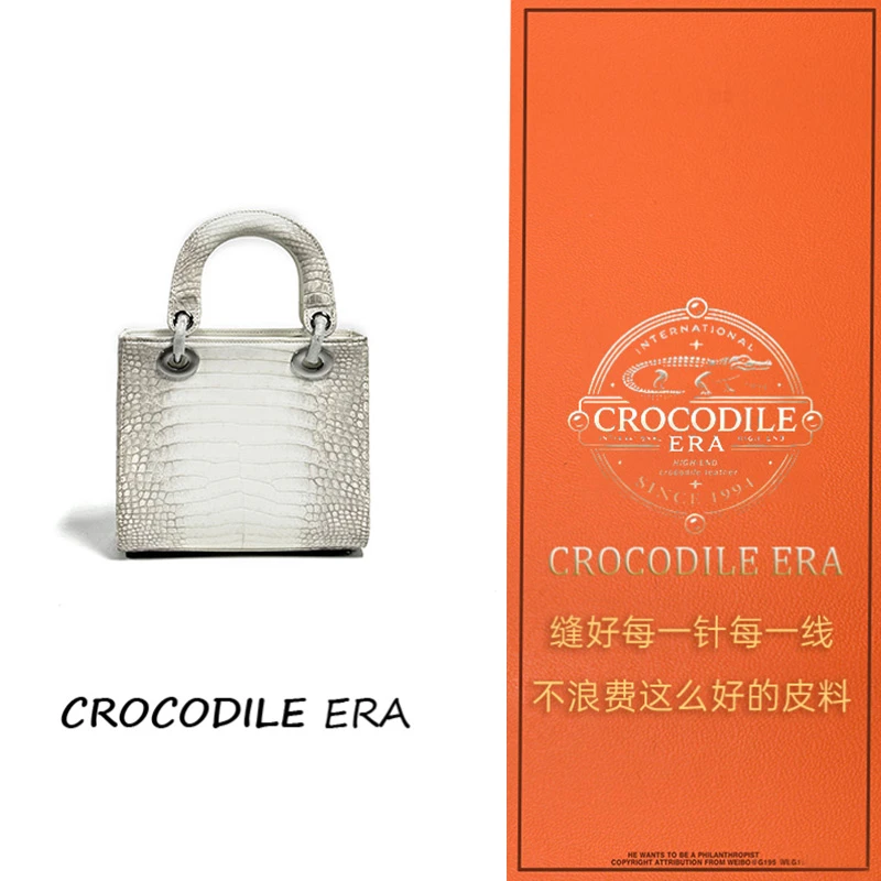 「私定达人」稀有皮高定女包定制鳄鱼女士包 8992 喜马拉雅白