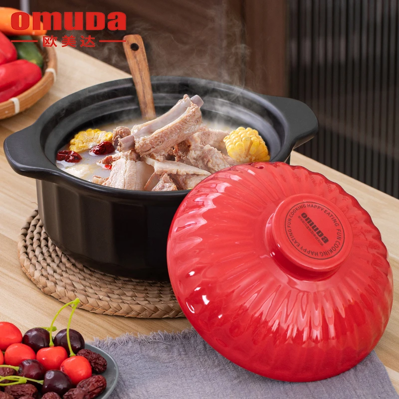 【仁汇优品G】欧美达陶瓷汤煲3.5L