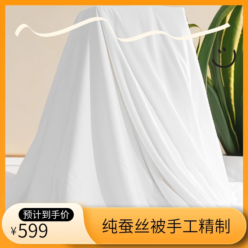 100%蚕丝被手工纯棉提花加厚秋冬被单人被子夏被空调被双宫长丝