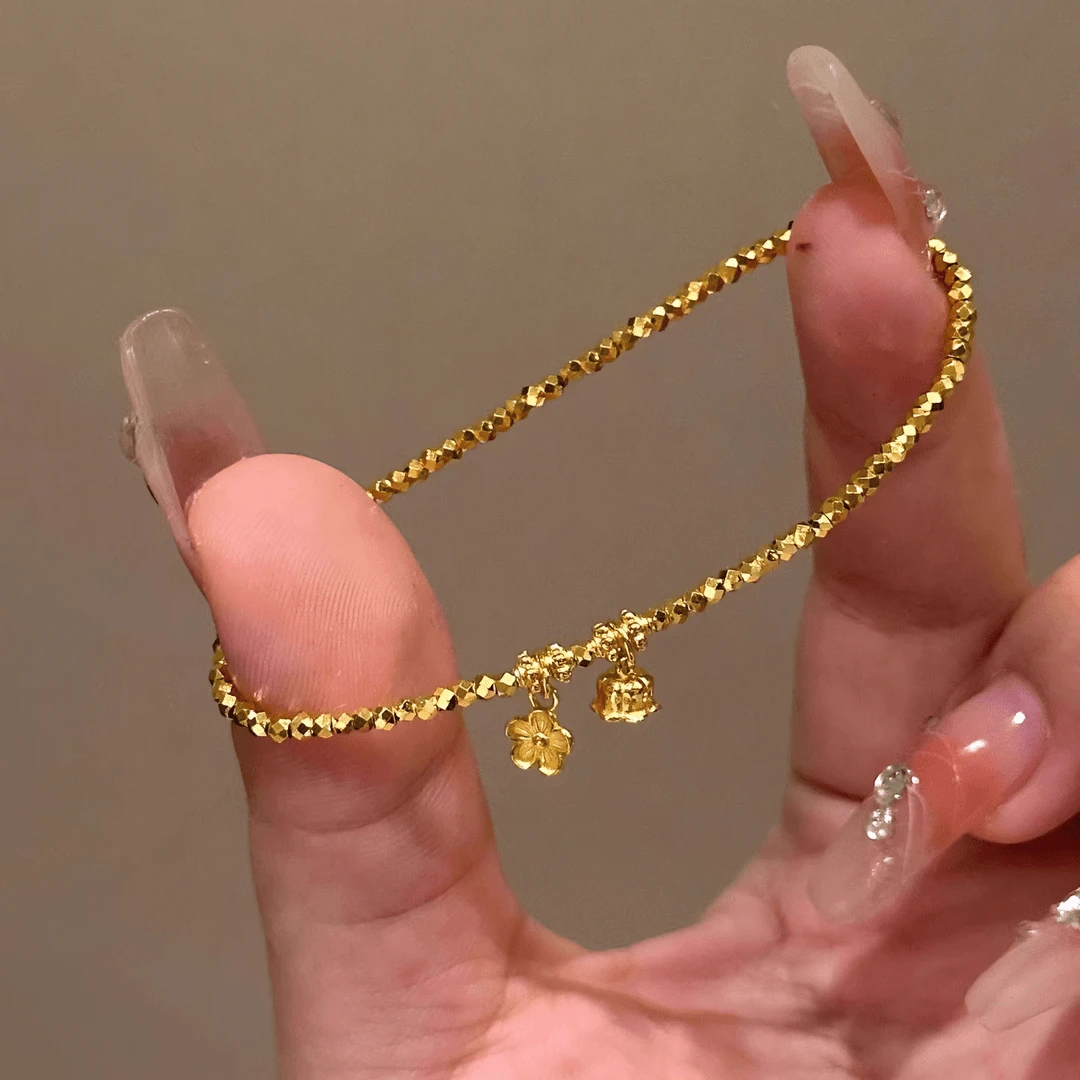 铜合金手链 铃兰花手链女2024新款手环高级感百搭手饰七夕节气质