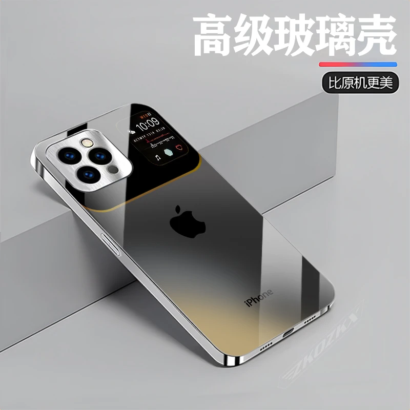 适用苹果13ProMax手机壳大视窗iPhone13pro原标logo镜头全包玻璃