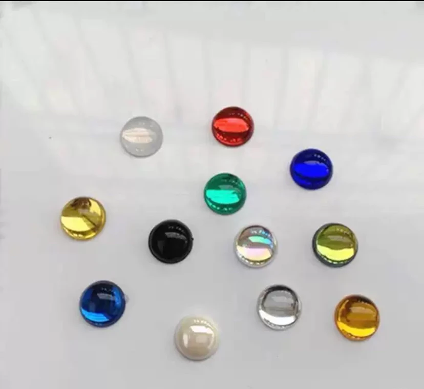 ［子言家］新款彩色半圆玻璃钻平底贴片金色银色手机diy手工 饰配件