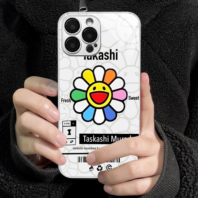 适用苹果/华为/小米/oppo/vivo潮牌个性太阳花创意时尚潮流手机壳