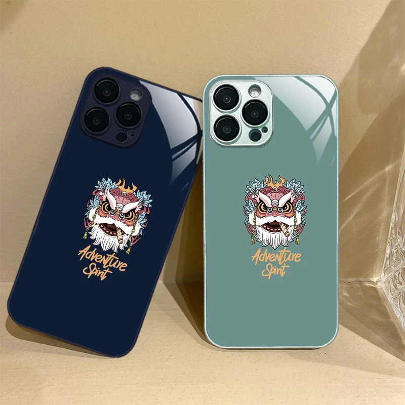 适用苹果/华为/小米/oppo/vivo国潮醒狮网红爆款男中国风手机壳