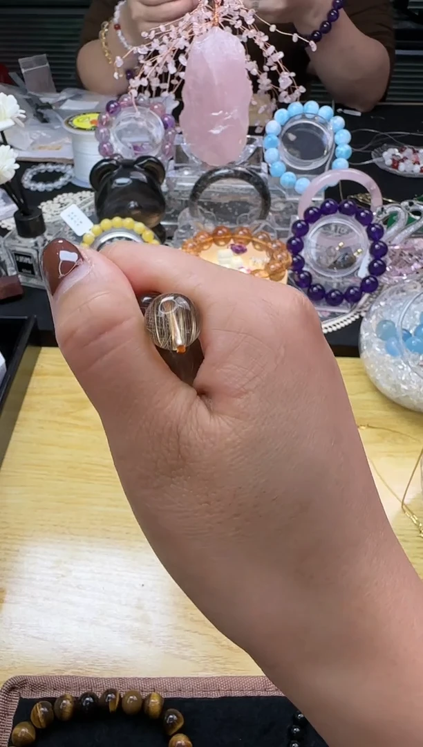 【闪购商品】发晶手串未镶嵌金发晶单颗11mm+