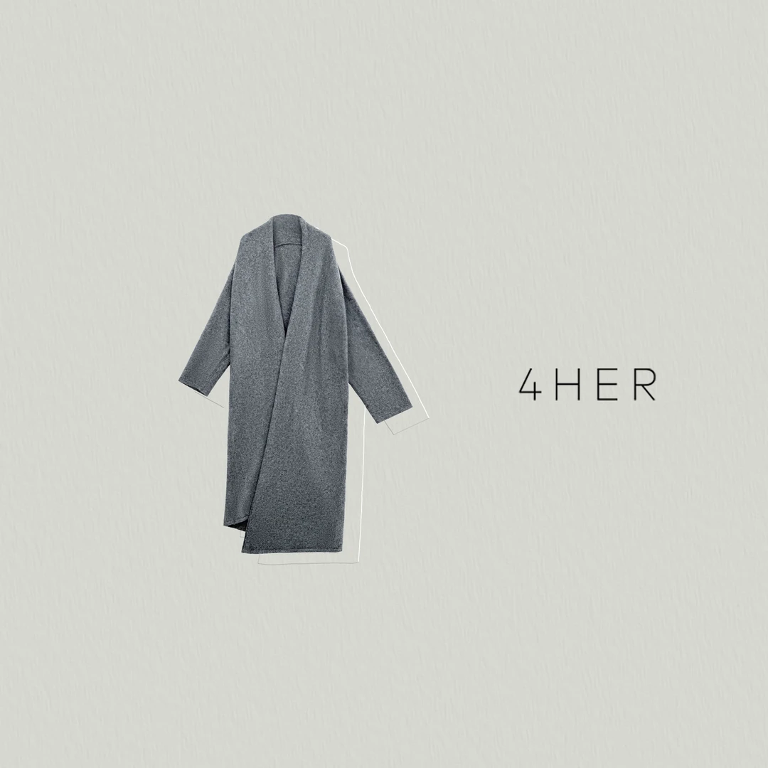 FOURHER 云淡风情 重磅云朵羊 绒 慵懒極简风长款开衫