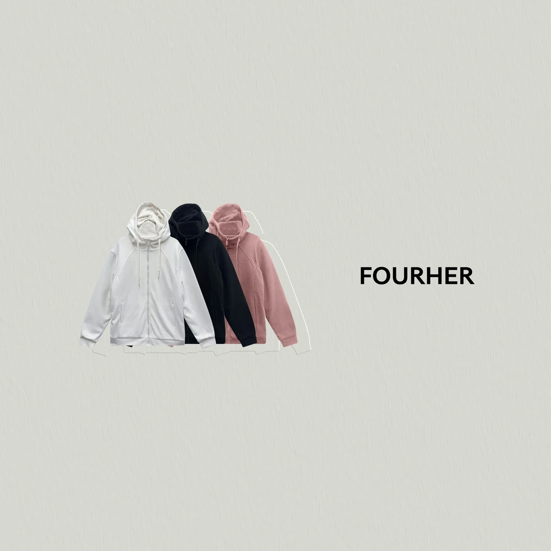 FOURHER 动感轻壳 男女同款 蓄热微防风 连帽运动外套-TC