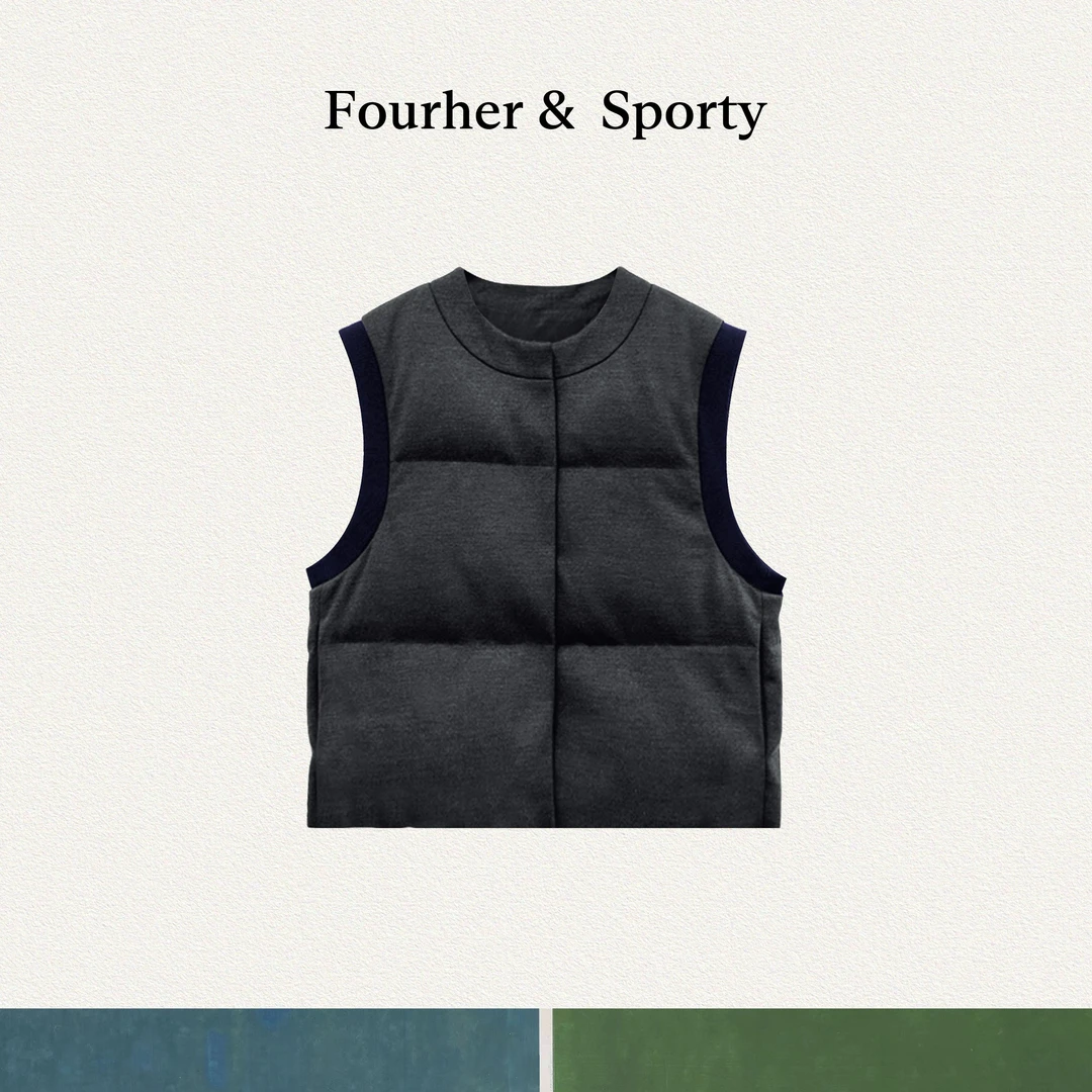 FOURHER 轻暖搭子 Sporty 温暖智感 暖宝宝质感鹅绒马甲