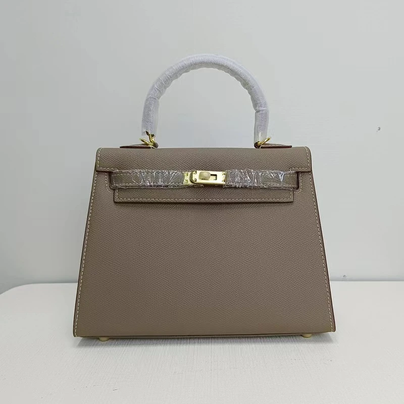 经典轻奢时尚小众女士手掌纹单肩斜挎简约小包凯莉包手提包女款