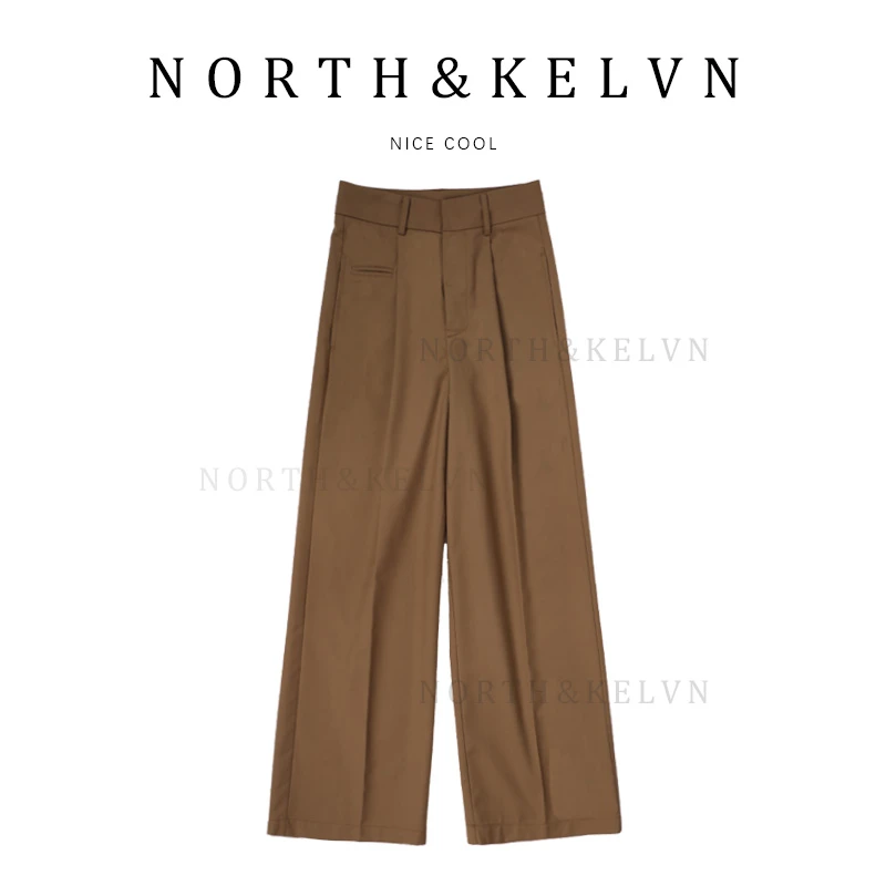 Nicecool“花路赴约”设计师款简约显瘦百搭西装裤夏季垂感宽松裤子