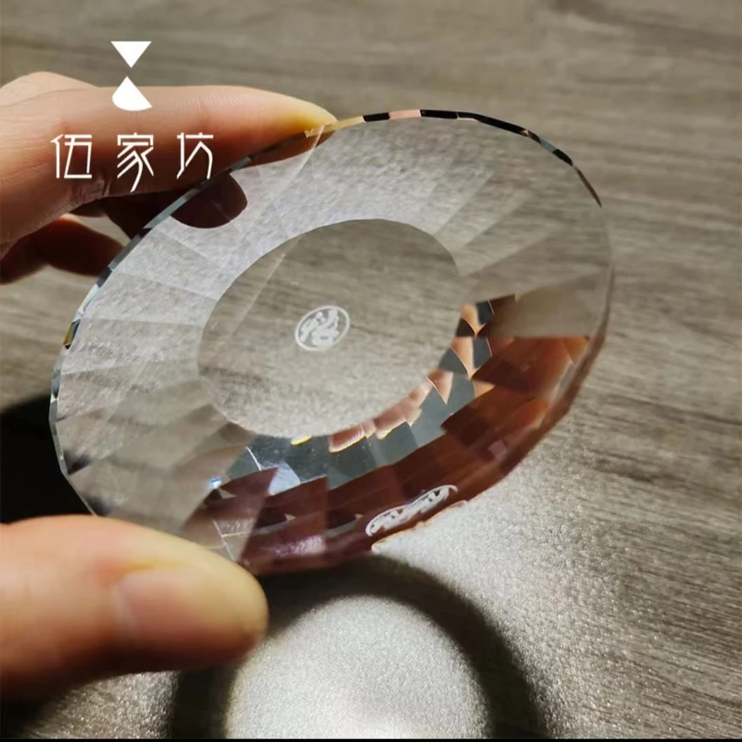 伍家坊手工切割简约小杯垫圆形茶道杯托轻奢创意耐热茶道零配家用