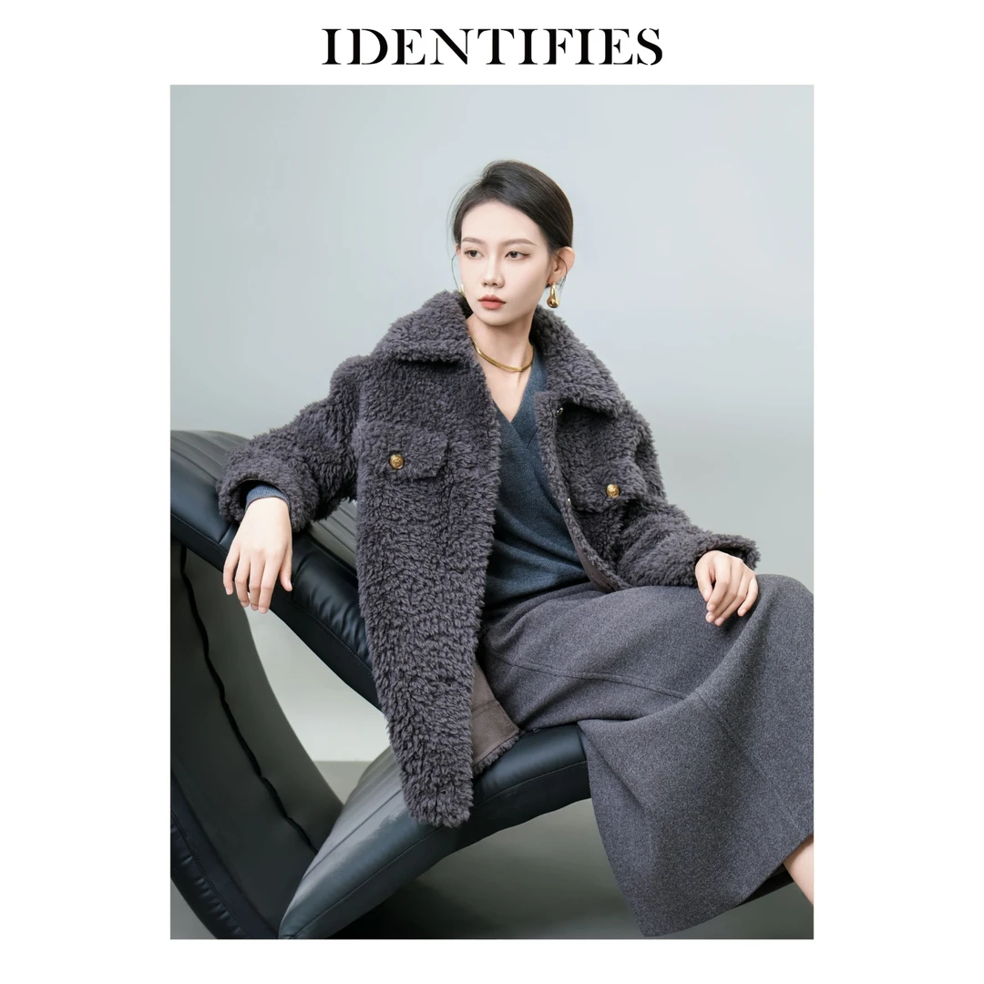 IDENTIFIES/易缔媤外套气质短款时尚女士中长款秋冬保暖EE43379
