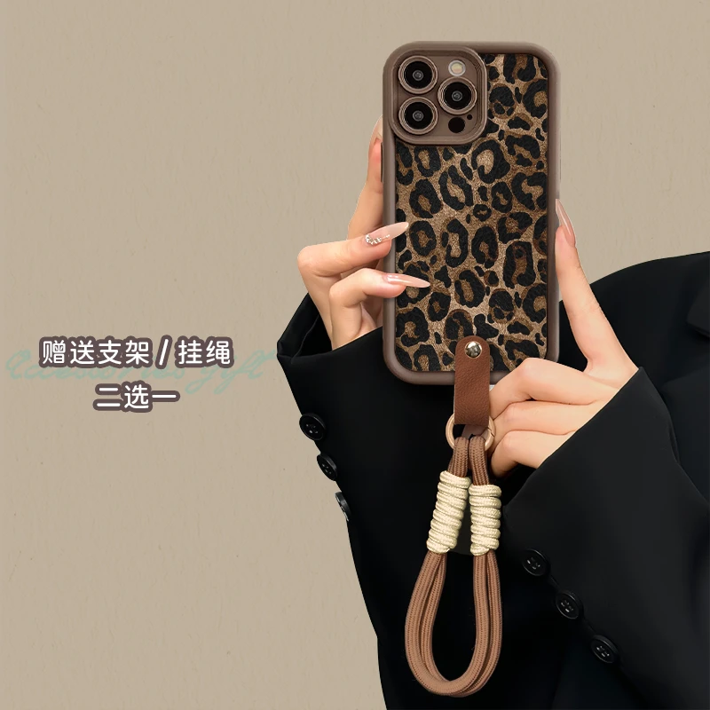 适用于苹果16华为OPPO小米VIVO高级感百搭皮纹LJ阶梯手机壳AA0087