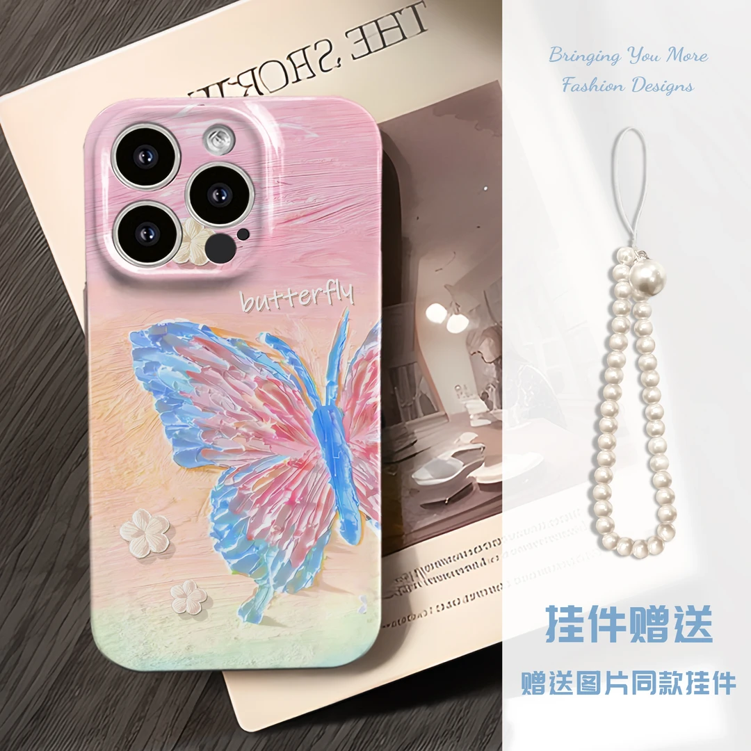 适用于苹果16华为OPPO小米VIVO高级感百搭潮流软菲林手机壳CA0100