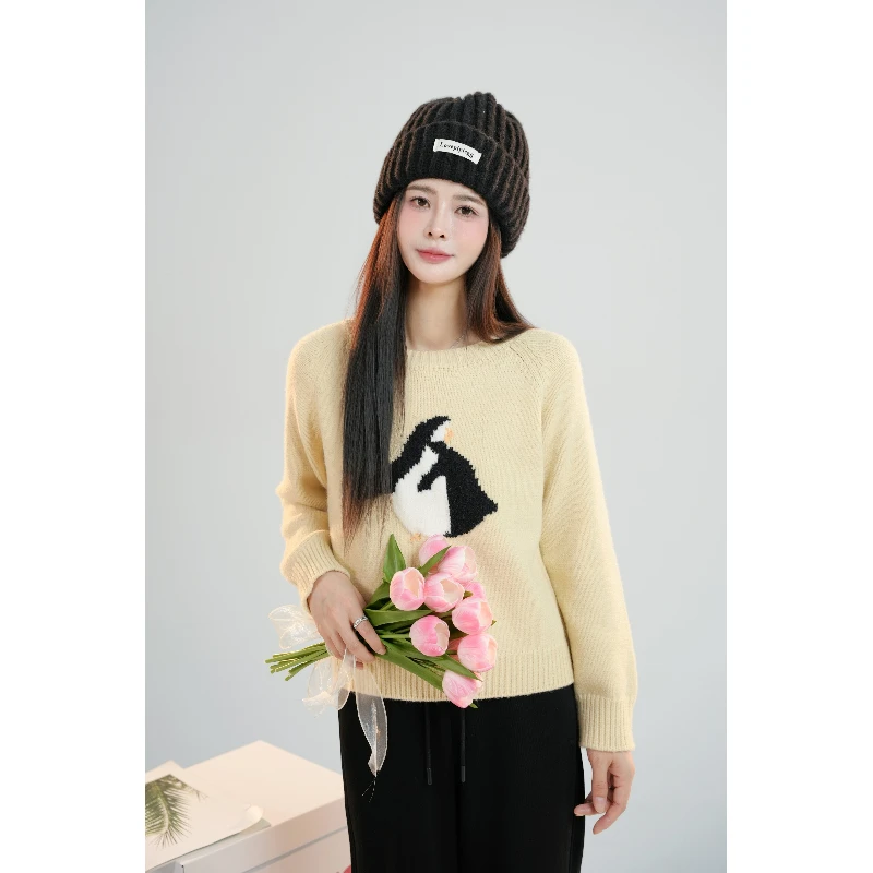 宿慕SUMU 女款针织衫 11-5 冬季2024新款时尚百搭针织衫C45054