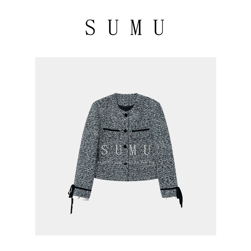 宿慕SUMU 女士小香风外套 9-3 秋季2024新款时尚百搭长袖56550