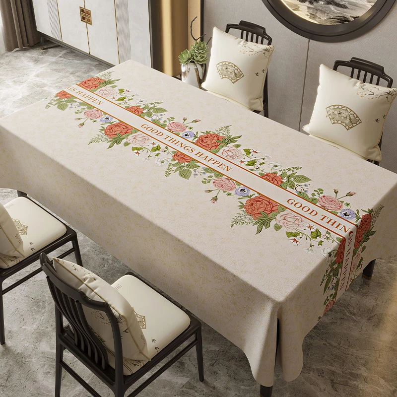 防水防油防烫免洗PVC简约餐桌布防滑隔热柔软质感严选高级感耐磨