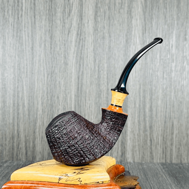 丹麦线条主义大师Kent Rasmussen肯特手工石楠木喷砂自由式烟斗