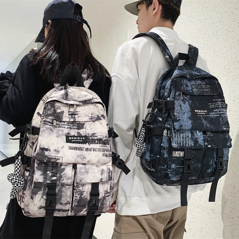 大容量中学生初中生书包女高中大学生2022新款时尚双肩背包男生