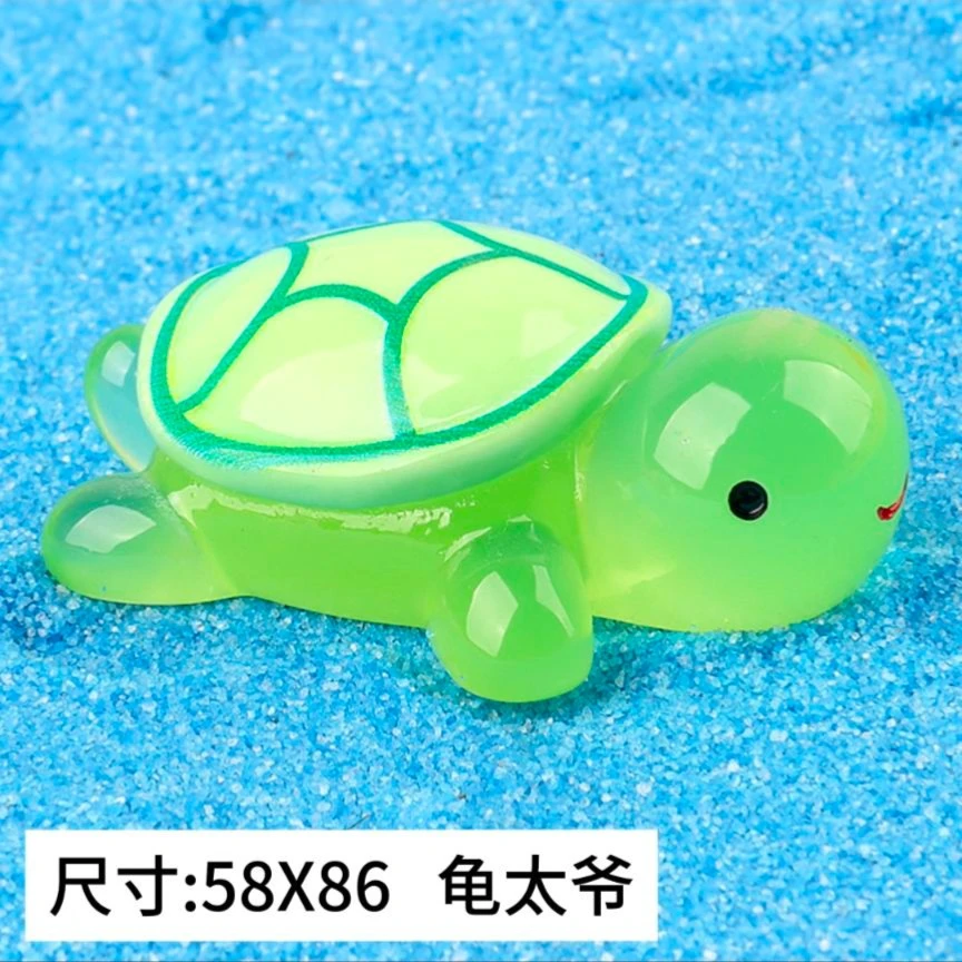 巨无霸龟太爷5.8*8.6cm树脂夜光diy摆件