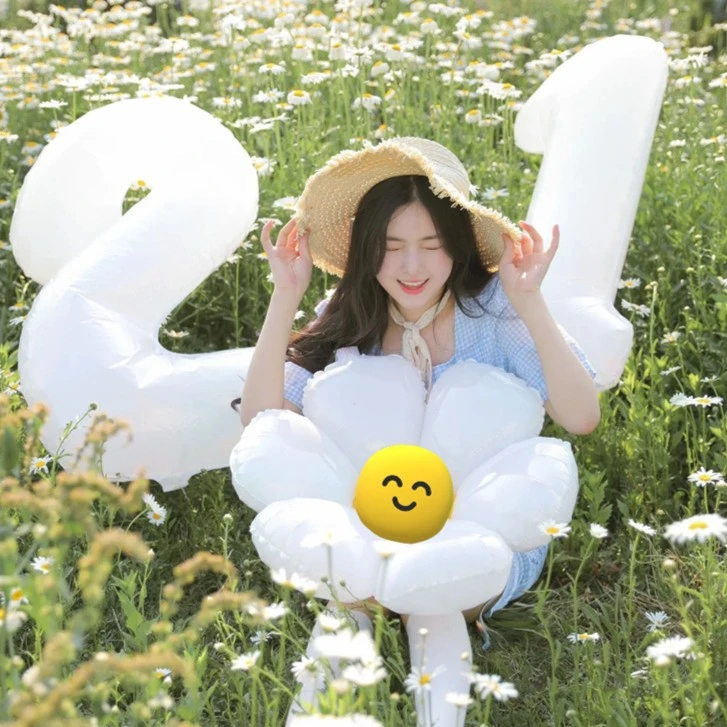 生日数字气球超大加厚笑脸铝膜球生日派对拍照道具礼物仪式感节日