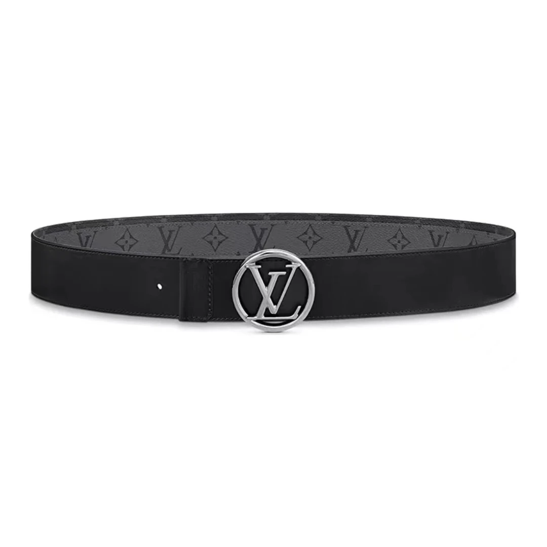 全新未使用 LouisVuitton/路易威登 85码圆扣双面腰带3.5cm 0286