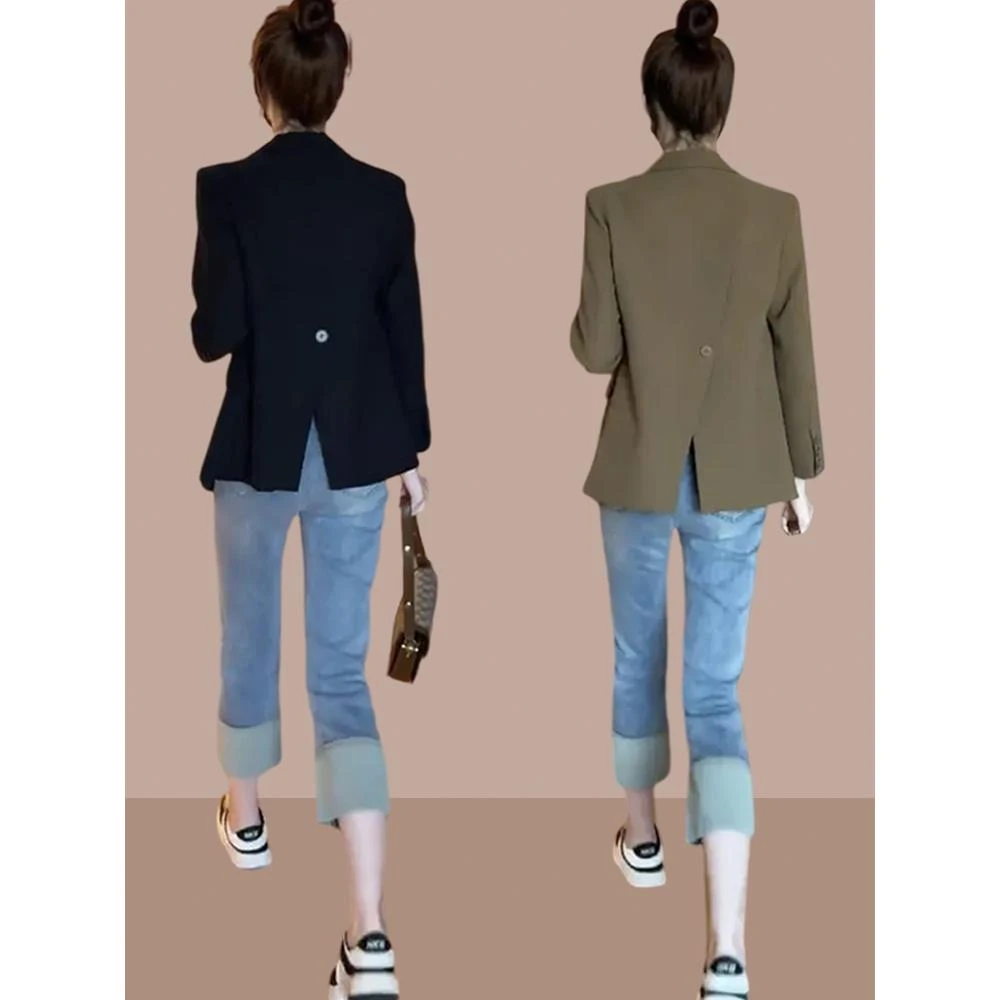 春秋装外套气质高级感2024新款女士小西装复古气质外套西服小个子