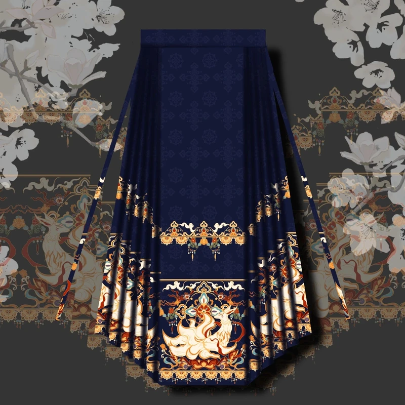 九尾狐-【仿妆花马面裙】明制高端仿妆花织金马面裙汉服新款