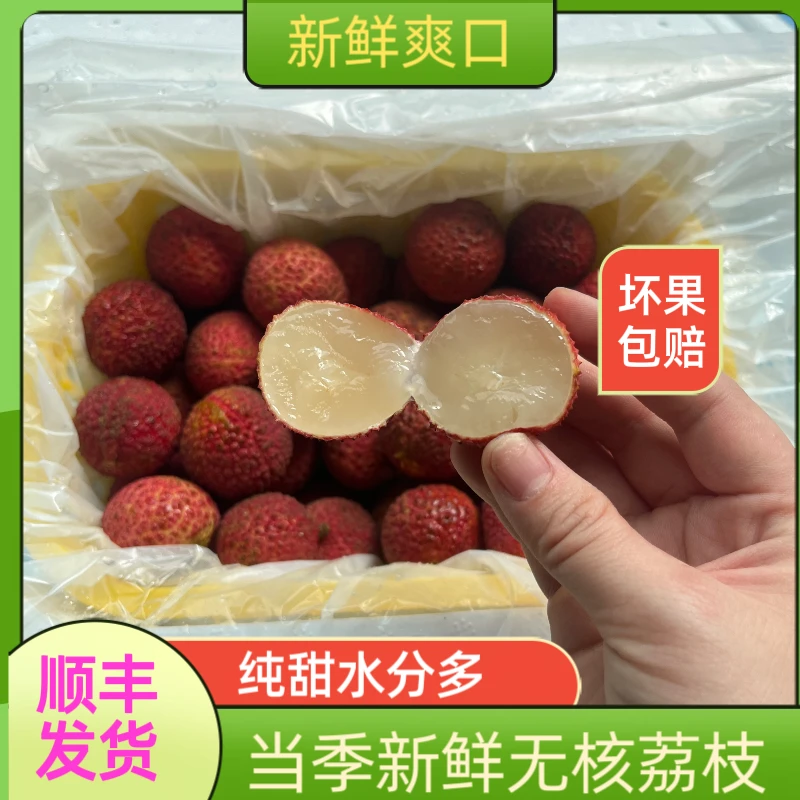 现货当季无核荔枝纯甜水分多新鲜水果1-5斤装精果中小果发顺丰