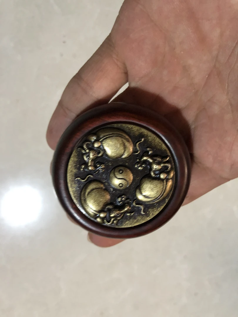 牛转乾坤摆件手把件   紫T木