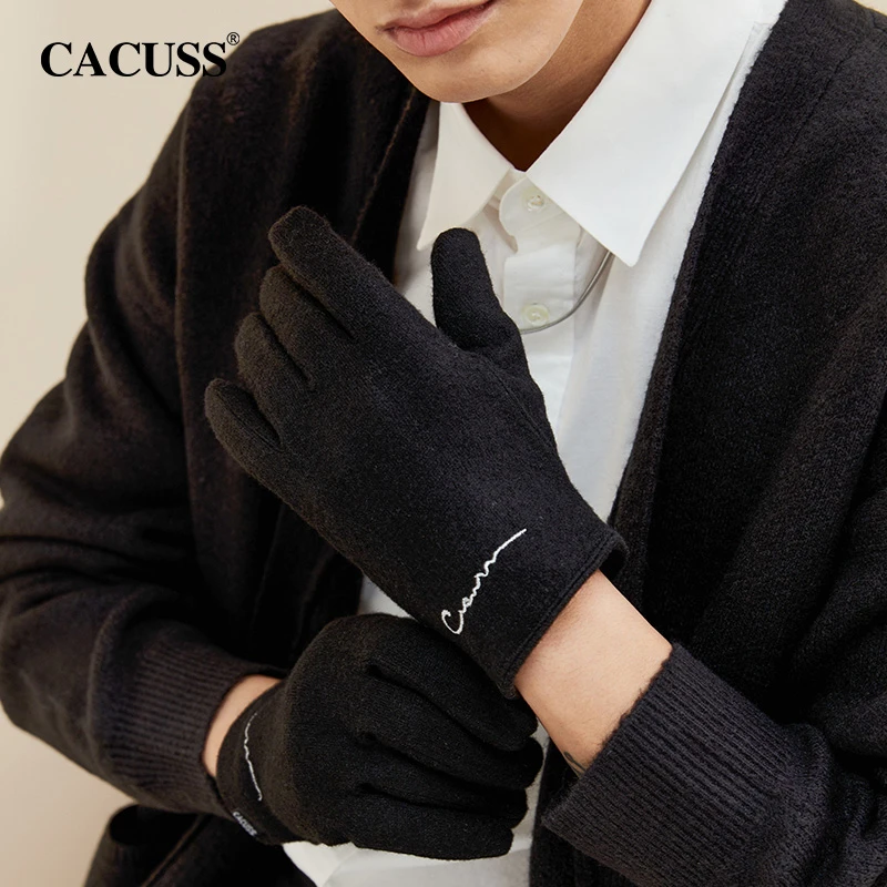 【自播】Cacuss秋冬绵羊毛手套男女保暖户外开车防寒加绒加厚可触屏
