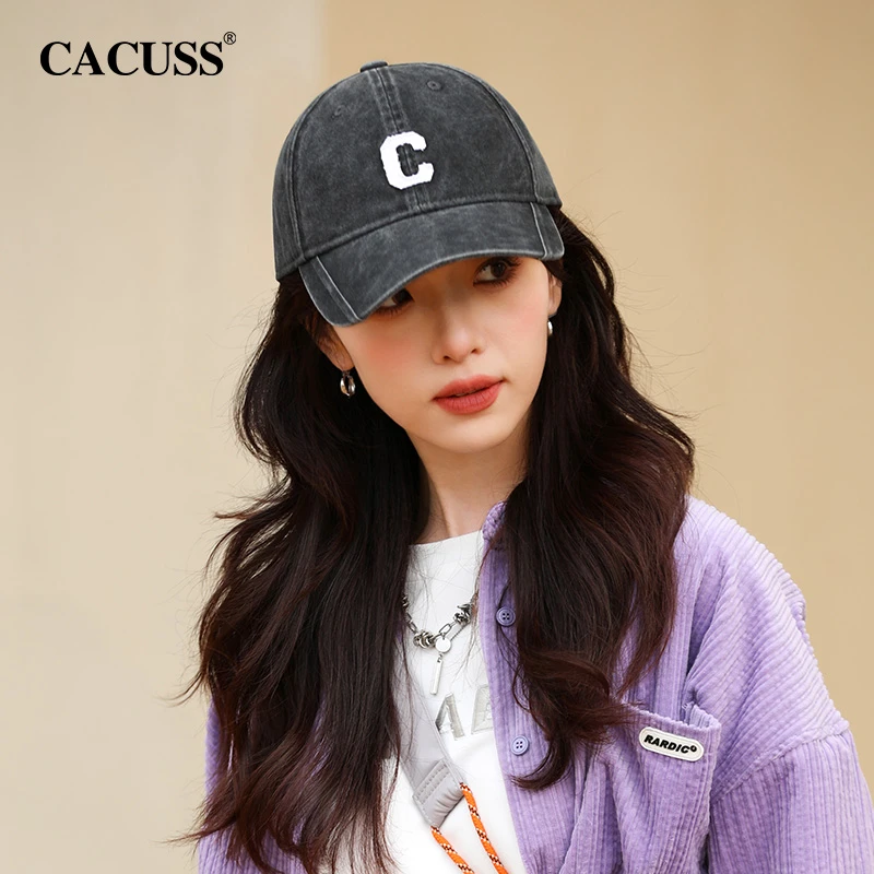 Cacuss软顶棒球帽休闲大头围水洗牛仔鸭舌帽百搭BQ220620