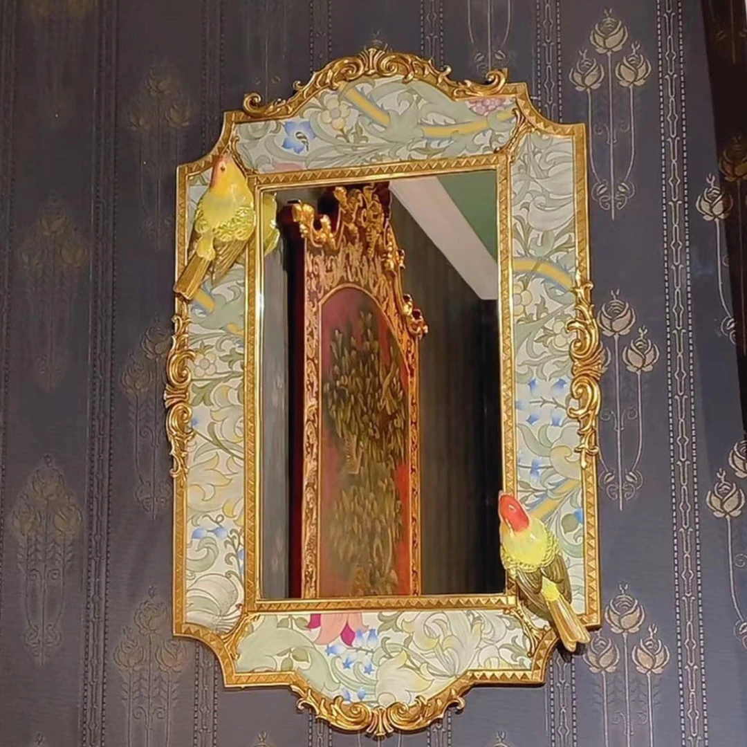 派力斯高端居家卧室客厅别墅装饰法式浪漫风情挂墙镜挂画