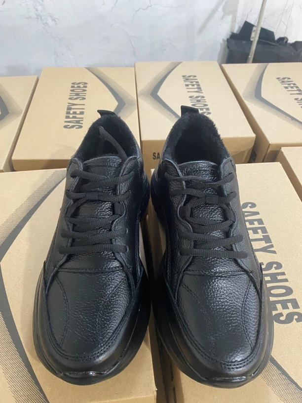 01加绒头层牛皮男士休闲运动鞋轻便透气软底软皮防滑耐磨系带皮鞋