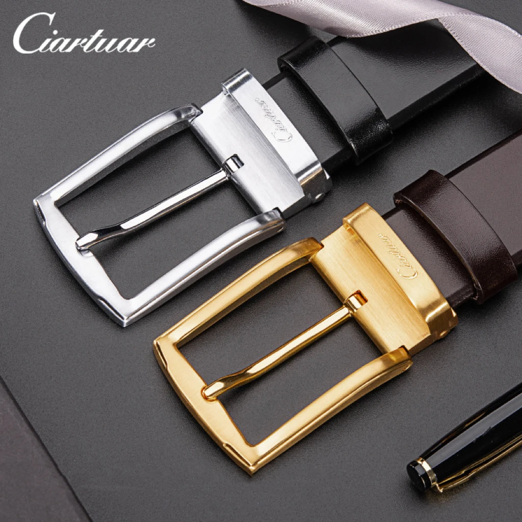 卡西亚3.5cm休闲商务针扣 头层黄牛皮整张原皮原版