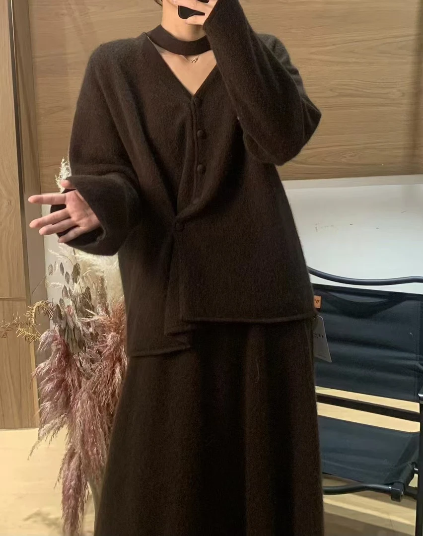 2024年秋冬新款#编码100%羊毛针织内搭开衫裙子