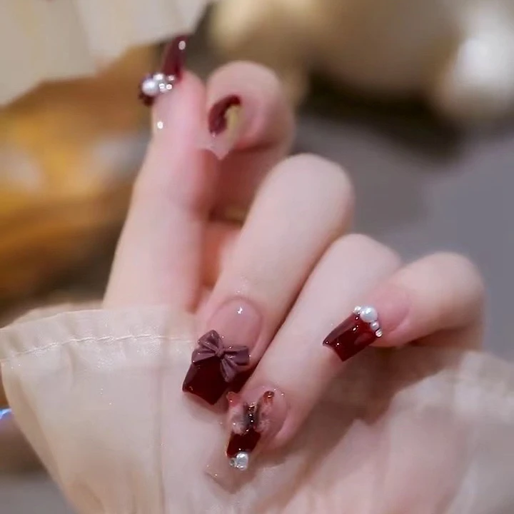 (中长)梦蝶 穿戴美甲88号