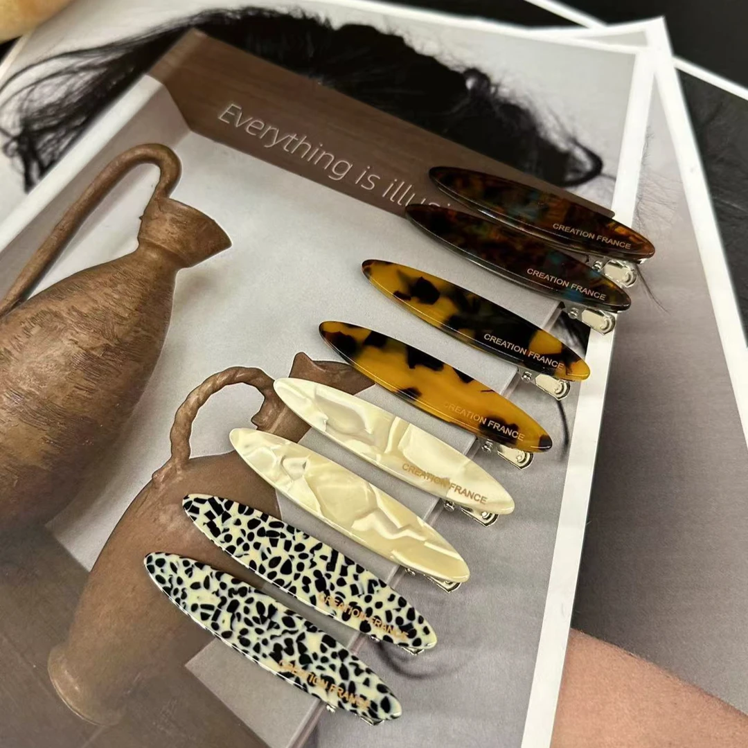 四对装醋酸柳叶发夹