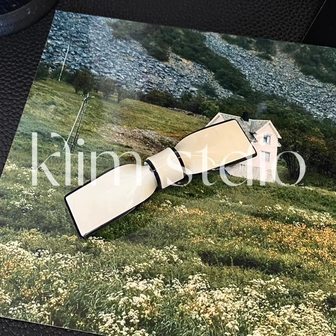 Z186醋酸小香风刘海碎发夹女气质百搭简约蝴蝶结弹簧夹侧边夹