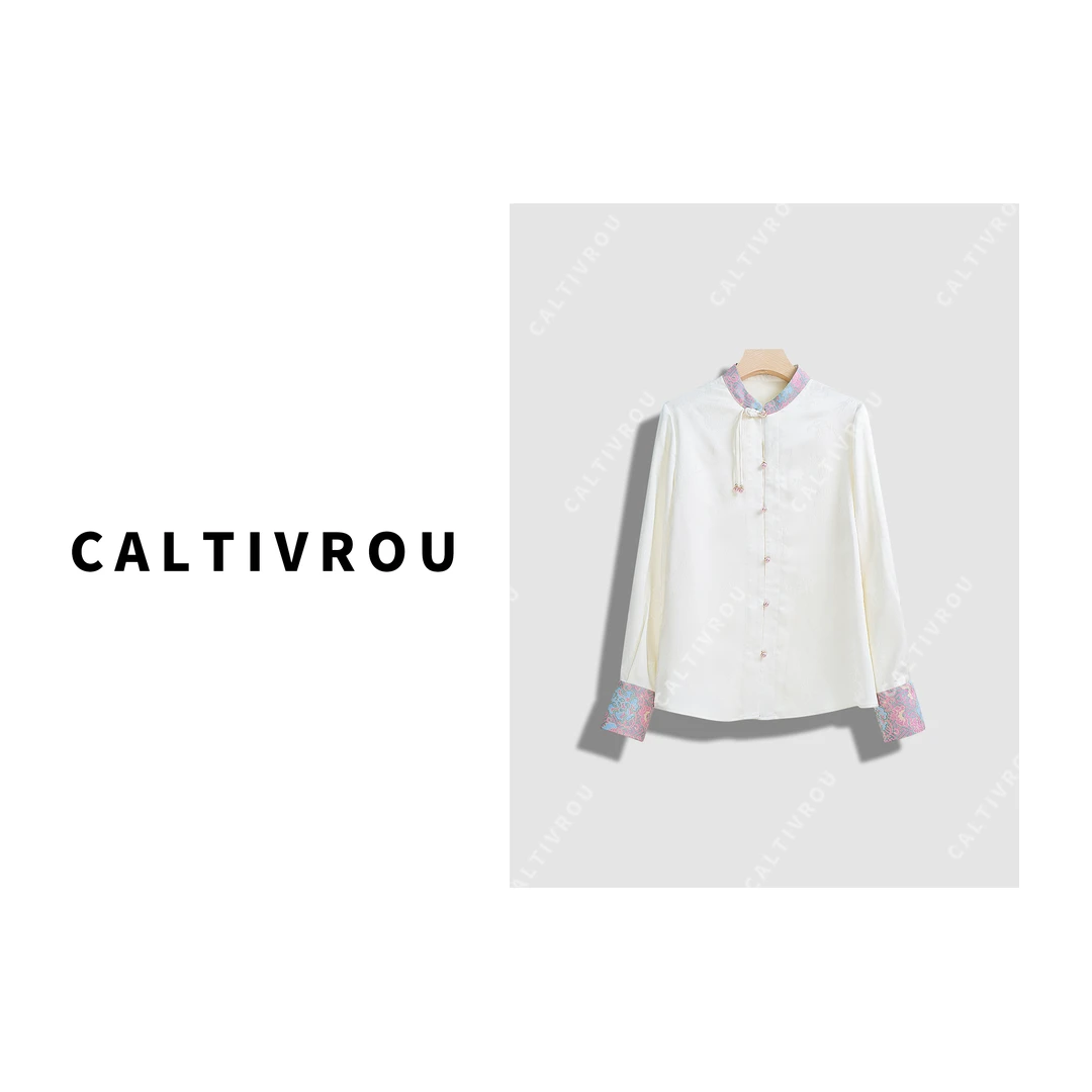 CaltivrouCaltivrou【现货】新中式国风刺绣衬衫A609-Y8766