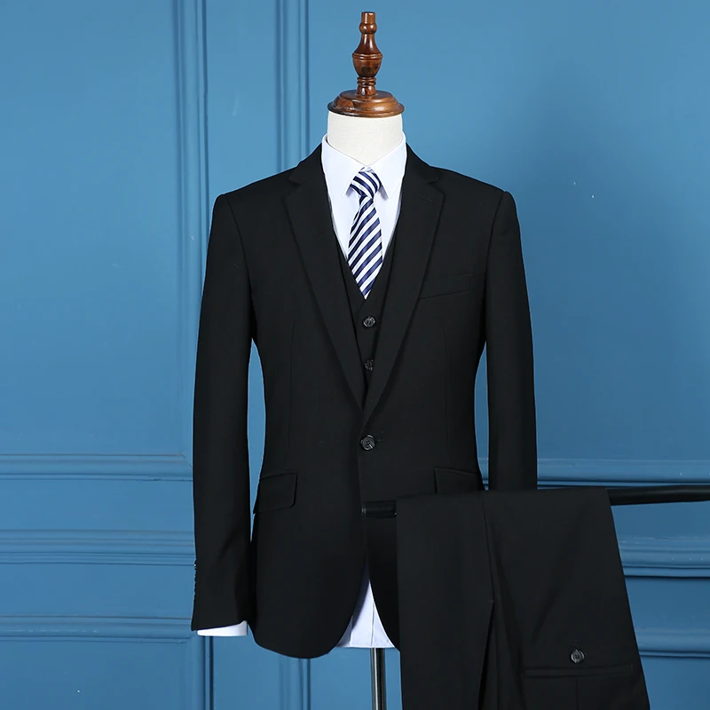 新款平驳领职场精英休闲干练风西装两件套男女同款