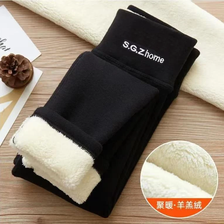 女童打底裤加绒秋冬外穿春秋新款加厚儿童保暖裤大童宝宝纯棉裤子