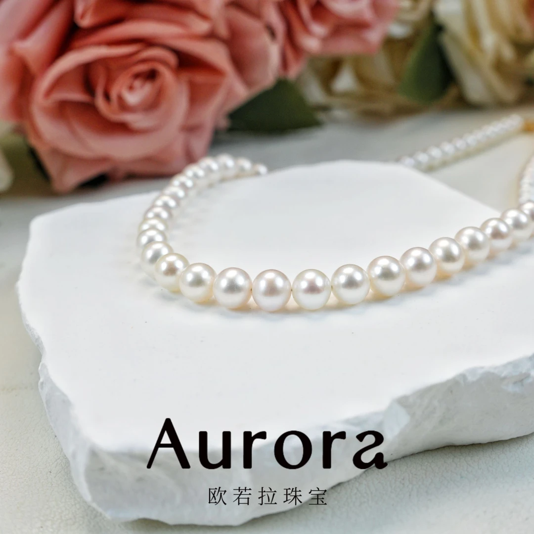 【苏筱】5.5-7mm丨S925珍珠项链天然淡水无核白色气质时尚百搭强光