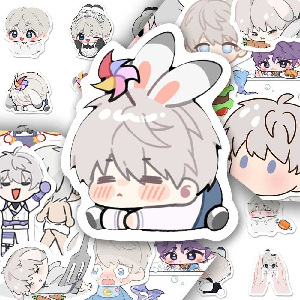 80张恋与深空沈星回精美卡通可爱好萌贴纸笔记本桌面平板防水贴